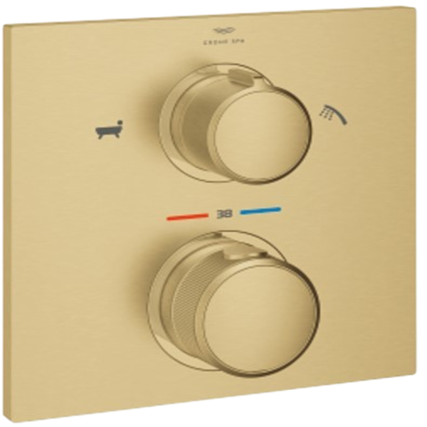 Allure Thermostat for concealed installation with 2-way diverter hand shower/bath filler