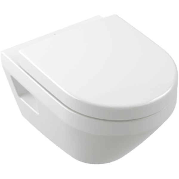 Architectura Washdown toilet Compact, rimless, wall-mounted, White Alpin