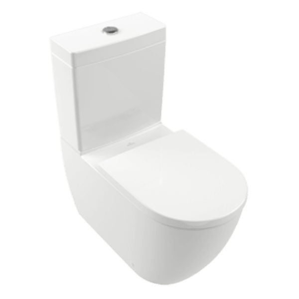 Subway 3.0 Washdown toilet for close-coupled WC-suite, rimless, floor-standing, with TwistFlush, White Alpin 