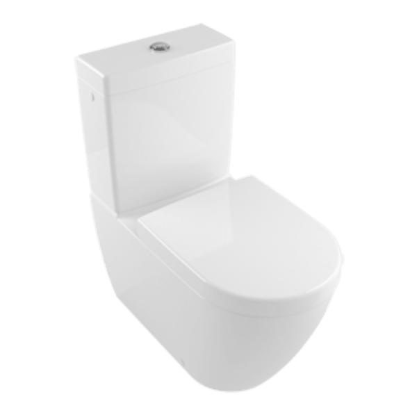 Subway 2.0 Washdown toilet for close-coupled WC-suite, rimless, floor-standing, White Alpin 