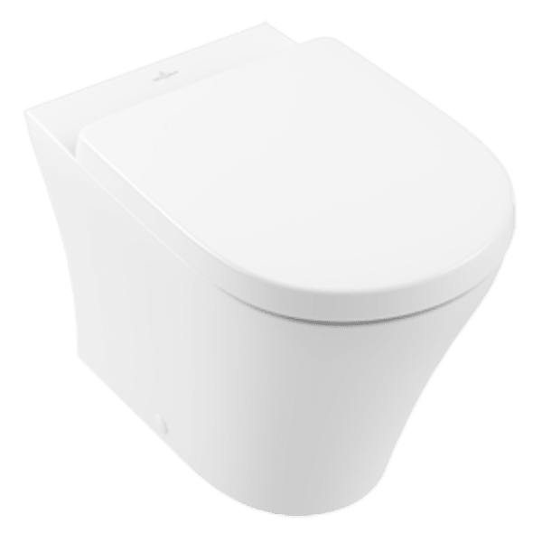 O.novo Washdown toilet, rimless, floor-standing, White Alpin